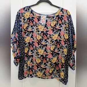 Johnny Was Burnout Velvet Top M